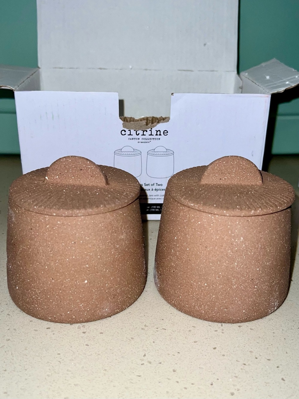 Citrine By Magenta - Ceramic Salt & Pepper Holders NEW WITH TAGS